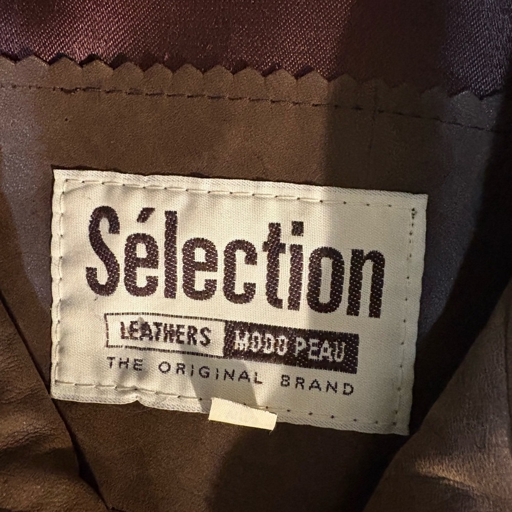 Vintage Brown Leather Jacket Medium Selections - Picture 3 of 10